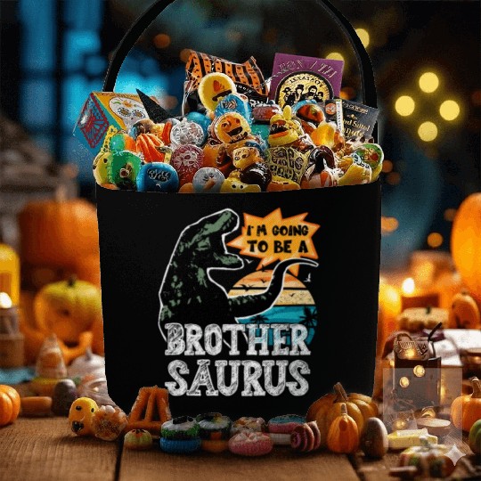 I M Going To Be A BROTHERSAURS T-REX Lover Boy Fabric Baskets