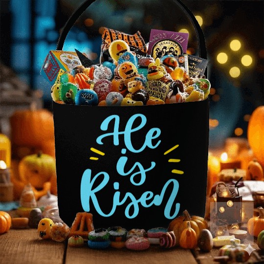 He Is Risen Religious Easter Fabric Baskets