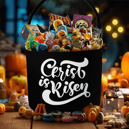 He Is Risen Religious Easter Fabric Baskets