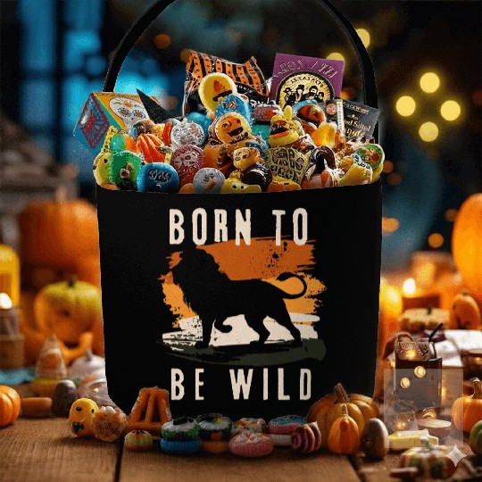 Born to be wild Lion Animal Fabric Baskets