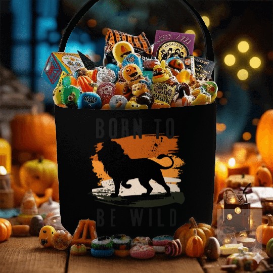 Born to be wild Lion Animal Design Fabric Baskets