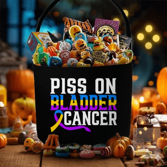 Piss On Bladder Cancer Awareness Month Fabric Baskets