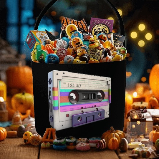 80s Music Cassette Tape : 3D, Neon, 80s songs Fabric Baskets