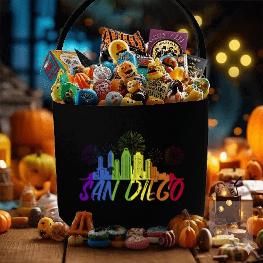 San Diego Pride Skyline, Pride Parade San Diego Fabric Baskets