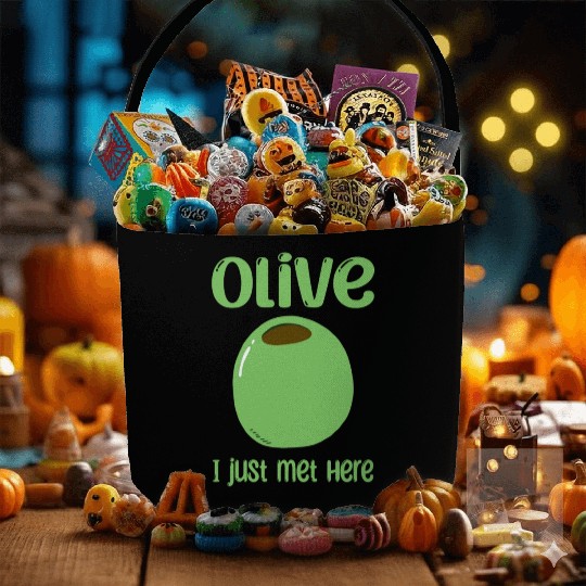 Green Olive Lover Quote Fabric Baskets