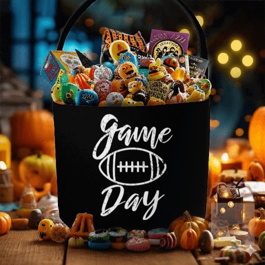 Game Day - Football - Throwback Design - Classic Fabric Baskets