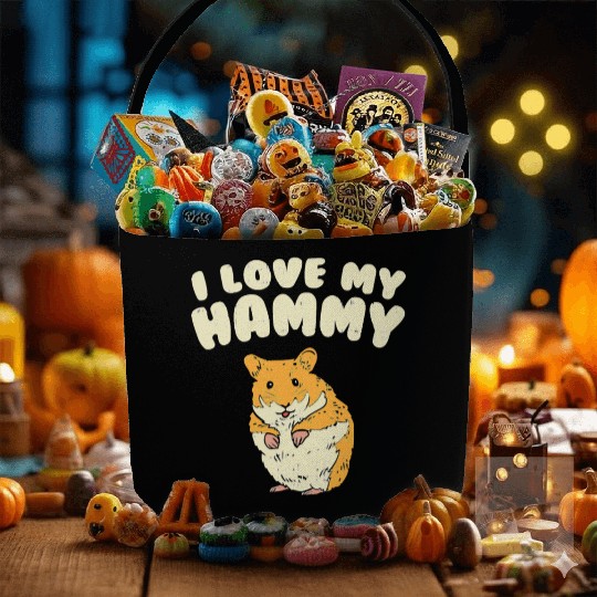 I Love My Hammy Cute Hamster Fabric Baskets