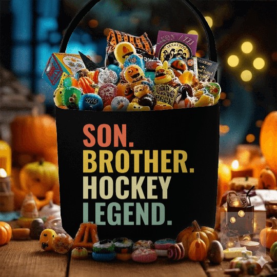 Son Brother Hockey Legend Fabric Baskets