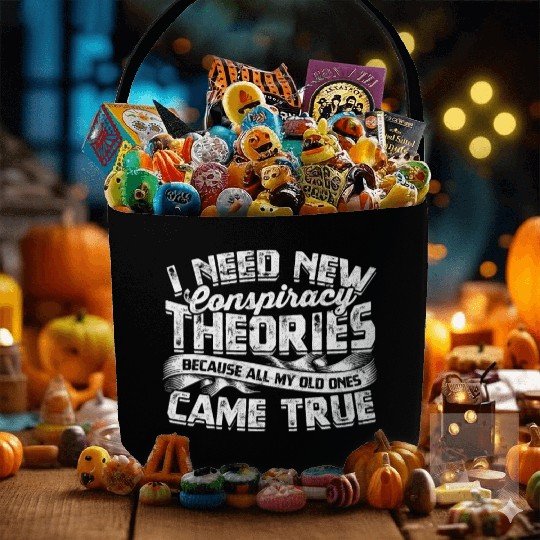 Conspiracy Theorist Theory Science Fiction Fabric Baskets
