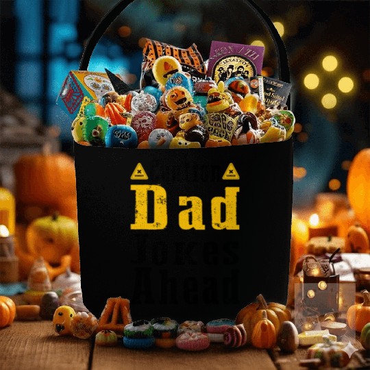 Caution Dad Jokes Ahead, funny dad Fabric Baskets