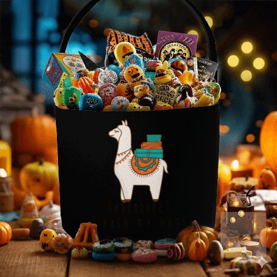 Adventure? Alpaca My Bags - Funny - Joke Fabric Baskets