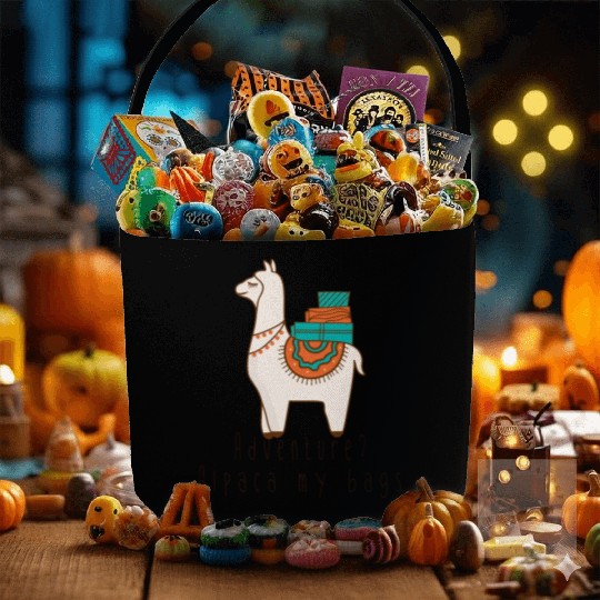 Adventure? Alpaca My Bags - Funny - Joke Fabric Baskets