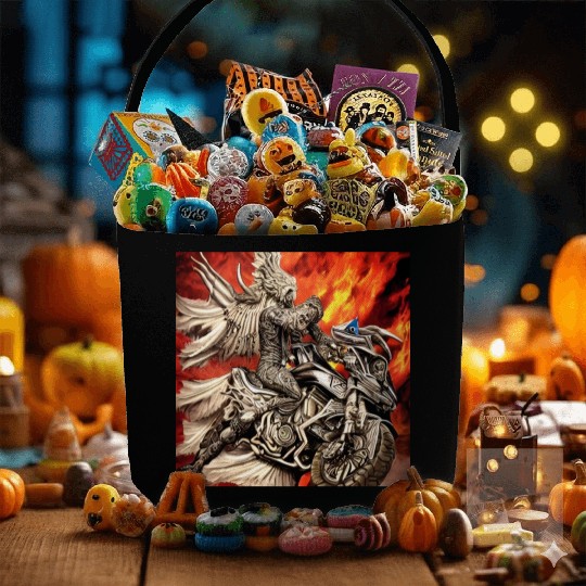 Devil Hellfire Riding Motorcycle Fabric Baskets