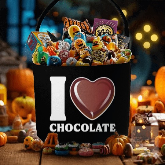 I Love Chocolate Fabric Baskets