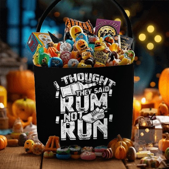 I thought they said 'rum', not 'run' - Jogging Fabric Baskets