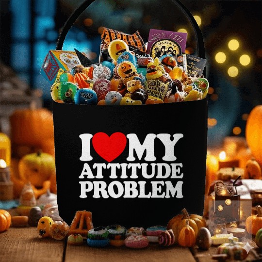 I Love My Attitude Problem Womens Attitude Problem Fabric Baskets