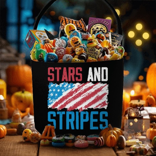 Stars And Stripes America USA Flag 4th Of July Fabric Baskets