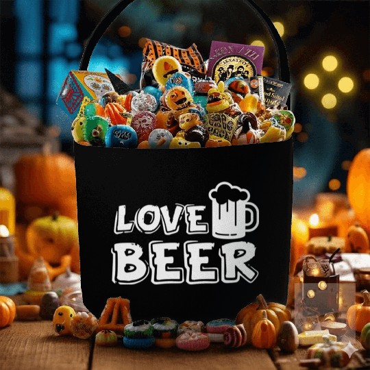 Funny Beer Lover Design Fabric Baskets