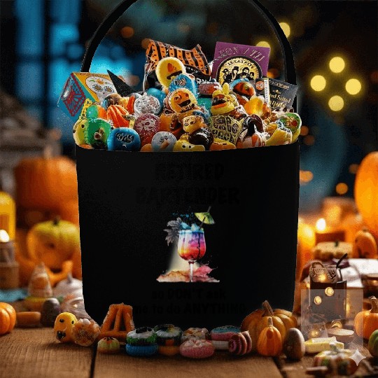 Retired Bartender Vacation Tropical Cocktail Fabric Baskets