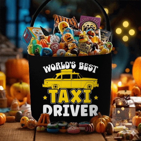 World's Best Taxi Driver Taxicab Cab Driver Cabbie Fabric Baskets