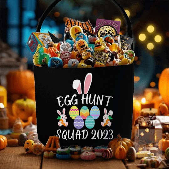 Egg Hunt Squad 2023 Egg Hunt Funny Easter Day 2023 Fabric Baskets