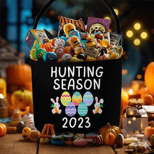 Hunting Season Egg Hunt Eggs Funny Easter Day 2023 Fabric Baskets