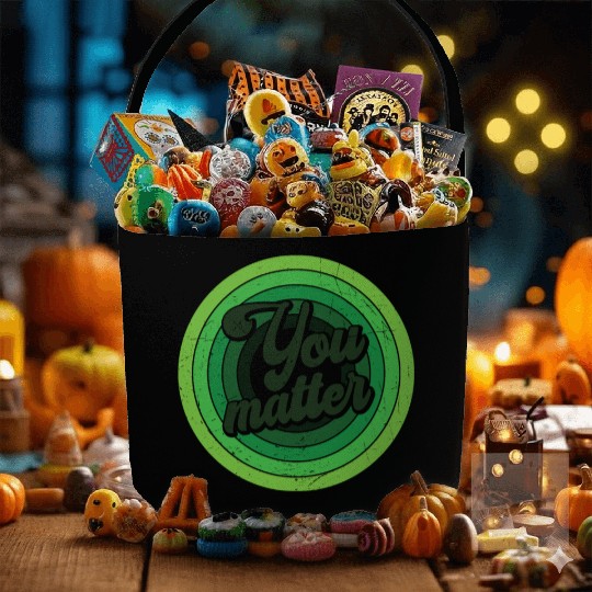 You Matter Green Mental Health Fabric Baskets