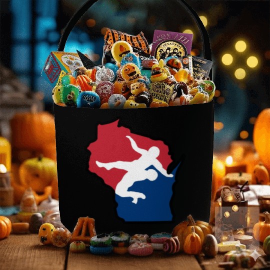 Wisconsin Wrestling Fabric Baskets