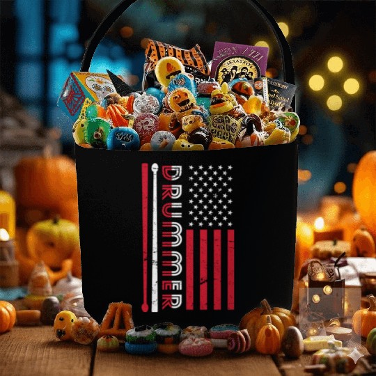 Us Flag Drummer Fabric Baskets