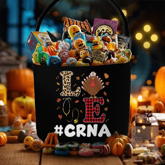 Cute CRNA Nurse Anesthesist Thanksgiving Fabric Baskets
