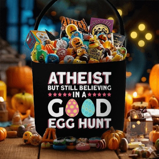 Atheist But Still Believing In A Good Egg Hunt - Fabric Baskets