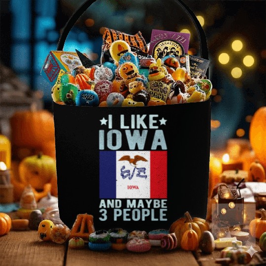 Iowa Flag US State Fabric Baskets