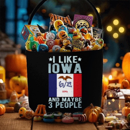 Iowa Flag US State Fabric Baskets