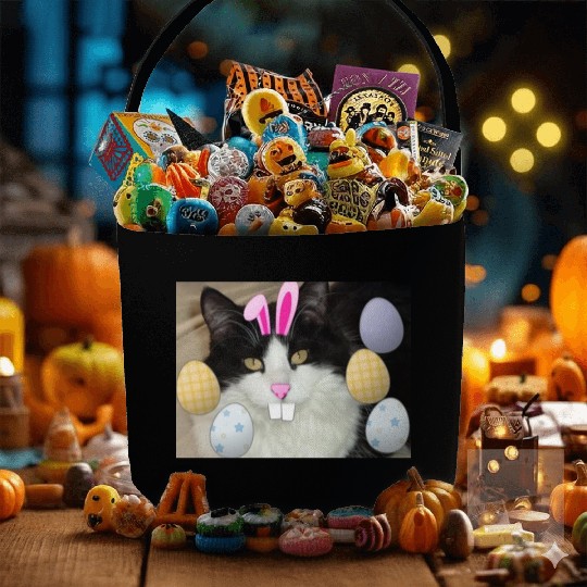 Easter Bunny Cat Face Decor Fabric Baskets