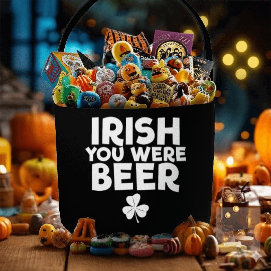 Irish You Were Beer St. Patrick's Day Irish Beerst Fabric Baskets