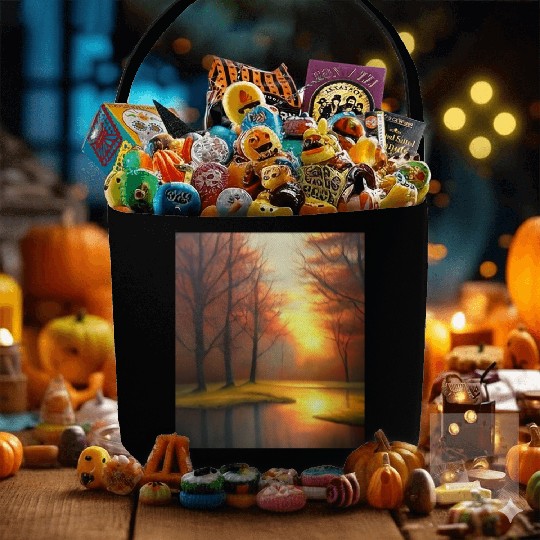 solitude and serene forest Fabric Baskets