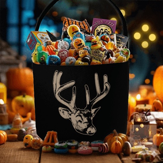 beige deer head Fabric Baskets