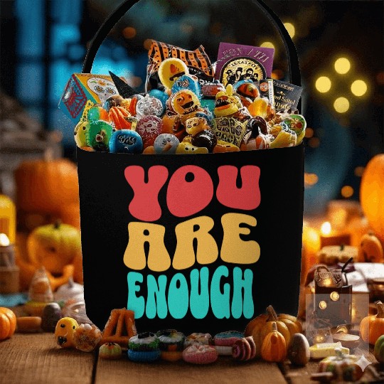 Colorful Design - You are Enough Fabric Baskets