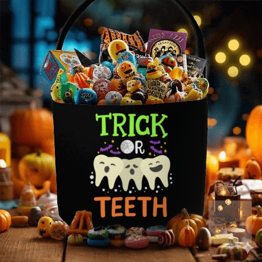 Dentist Halloween Trick Or Treat Fabric Baskets