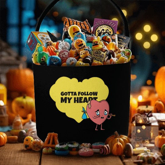 Gotta Follow My Heart Anti Valentine Heart Fabric Baskets