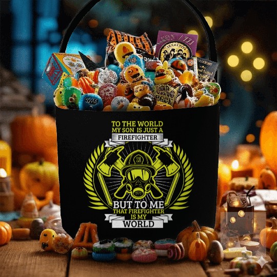 Fireman Volunteer Firefighter Son Mother Fabric Baskets