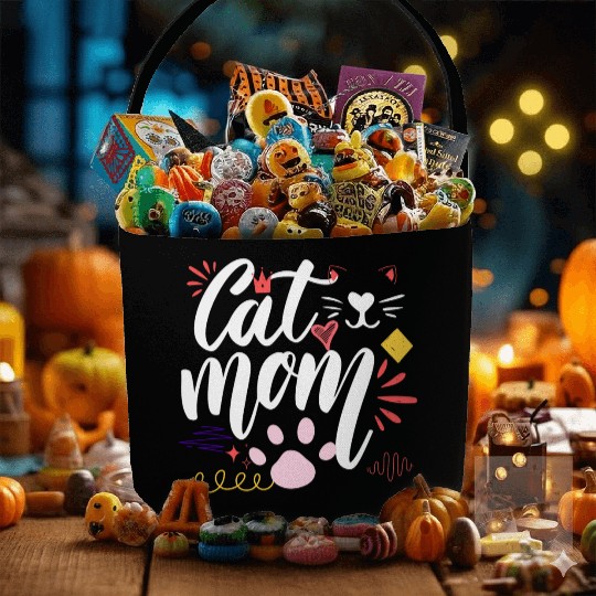 lover Cat mom, Best Cat Mom, Cats Mommy Fabric Baskets