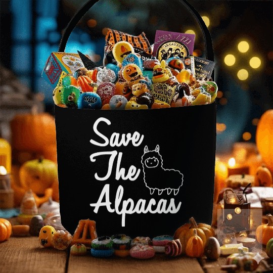 Save The Alpacas I Alpaca Fabric Baskets