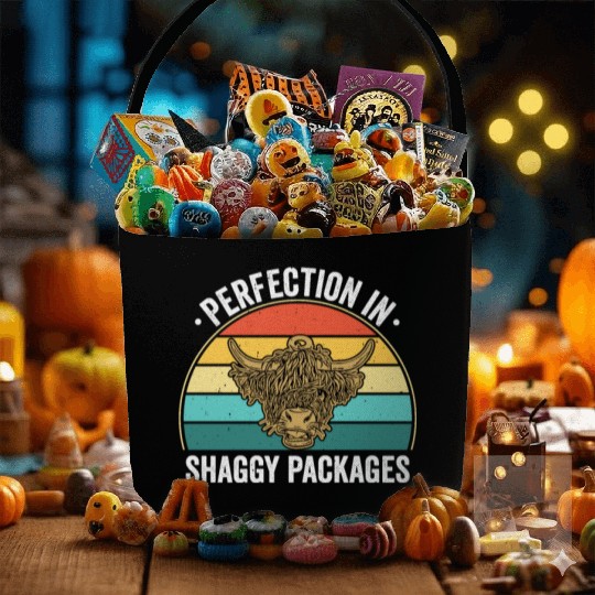 Perfection In Shaggy Packages Highland Cow Fabric Baskets