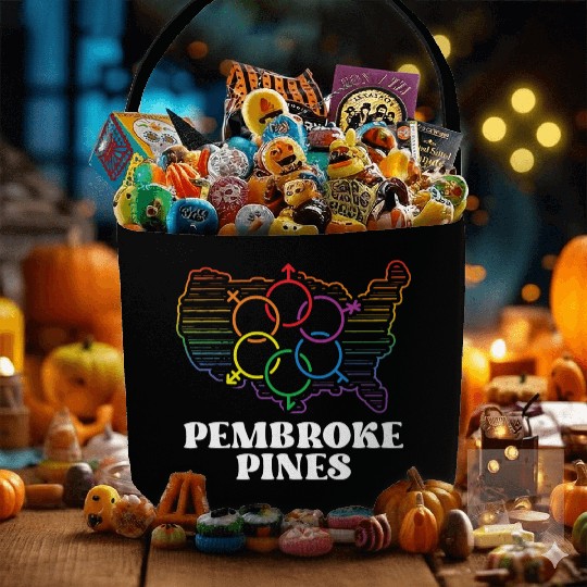 Pembroke Pines Pride Flag Pride Month LGBTQ Flag Fabric Baskets