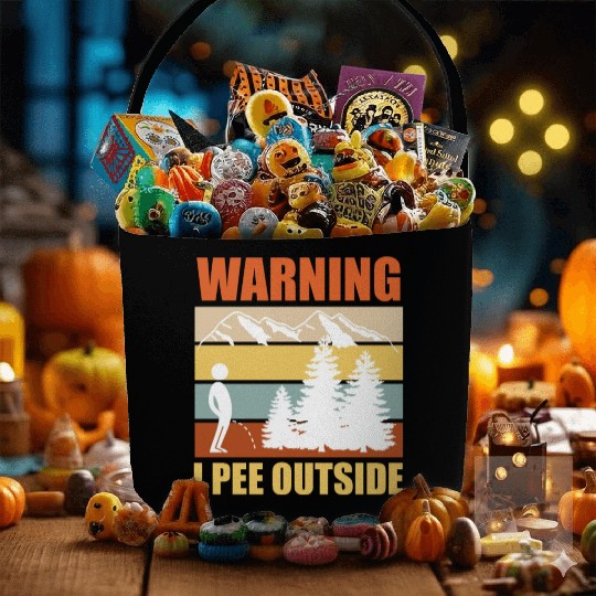 Wanderlust funny I love peeing outside Fabric Baskets