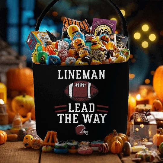 Lineman Lead The Way - Football Fabric Baskets