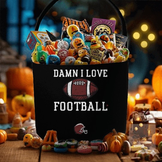Damn I Love Football - Football Fabric Baskets