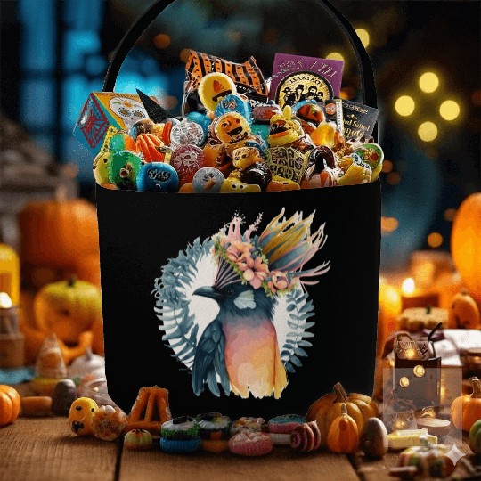 Cute Bird Of Paradise Bird Flower Crown Pet Birds Fabric Baskets