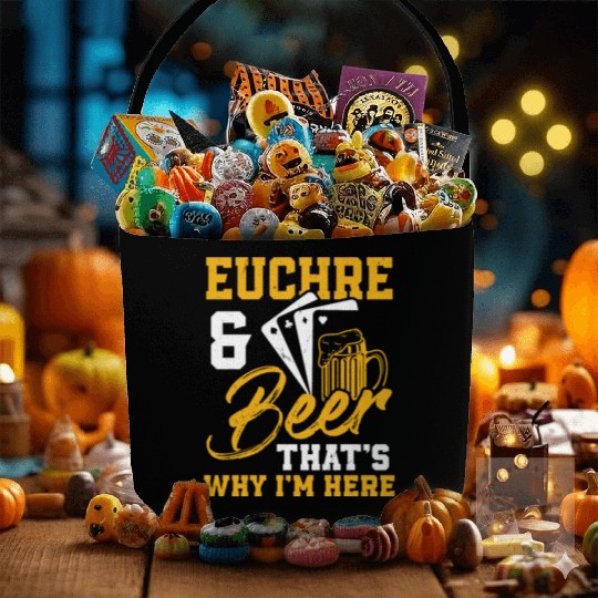 Euchre And Beer Card Game Player Poker Euchre Fabric Baskets